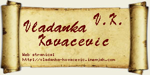 Vladanka Kovačević vizit kartica